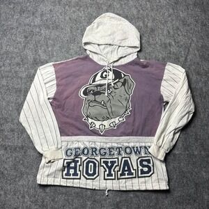Vintage Georgetown Hoyas Hooded T-Shirt Bulldog Tee Made in USA